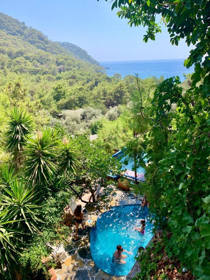 Bamboo Bungalow With Sea View In Kabak Bay, Oeluedeniz Fethiye Bagian luar foto